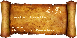 Lendler Gizella névjegykártya